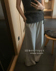 17q33 Cotton trousers with ruffled waist