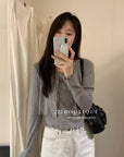 17a53 /Basic knit layering top
