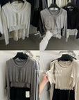 17a53 /Basic knit layering top