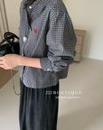 17a60 Basic check shirt with logo