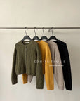 18a45 Beige cable-knit cashmere cardigan