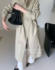 17a64 Basic trench coat with waist belt