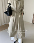 17a64 Basic trench coat with waist belt