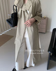 17a64 Basic trench coat with waist belt