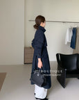17a64 Basic trench coat with waist belt