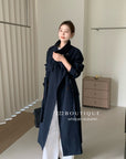 17a64 Basic trench coat with waist belt
