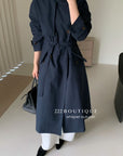 17a64 Basic trench coat with waist belt