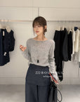 17a61 Cashmere knit pullover with front text