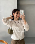 17a57 White layered silk top set
