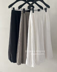 17v5 Khaki wool-blend long skirt