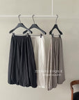17v5 Khaki wool-blend long skirt