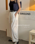 13q48 Lightweight cropped pants for summer