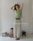 13q48 Lightweight cropped pants for summer
