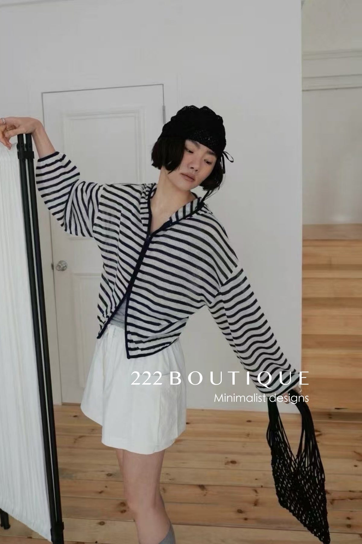 12a151- Lightweight Hooded Cardigan For Summer