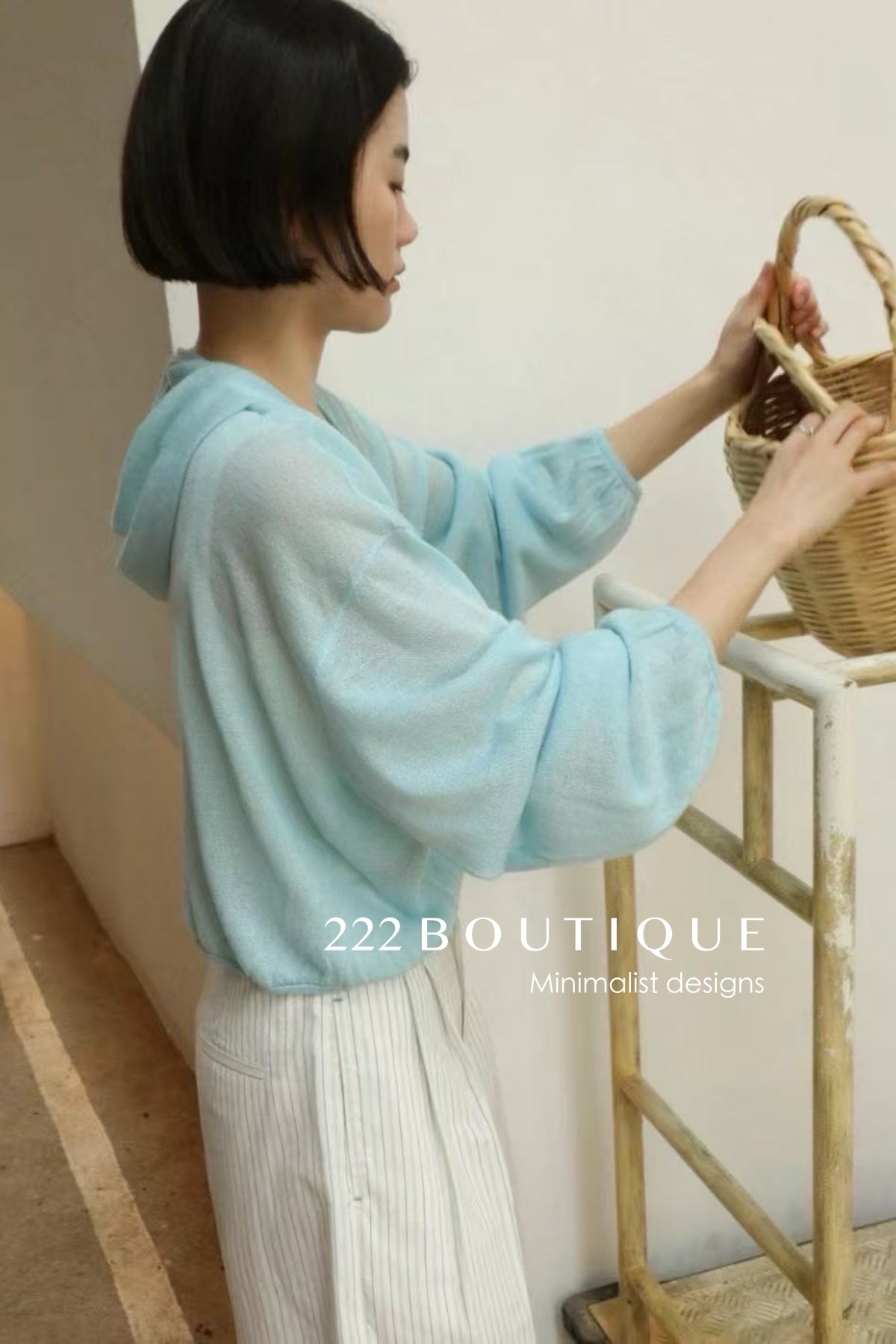 12a151- Lightweight Hooded Cardigan For Summer