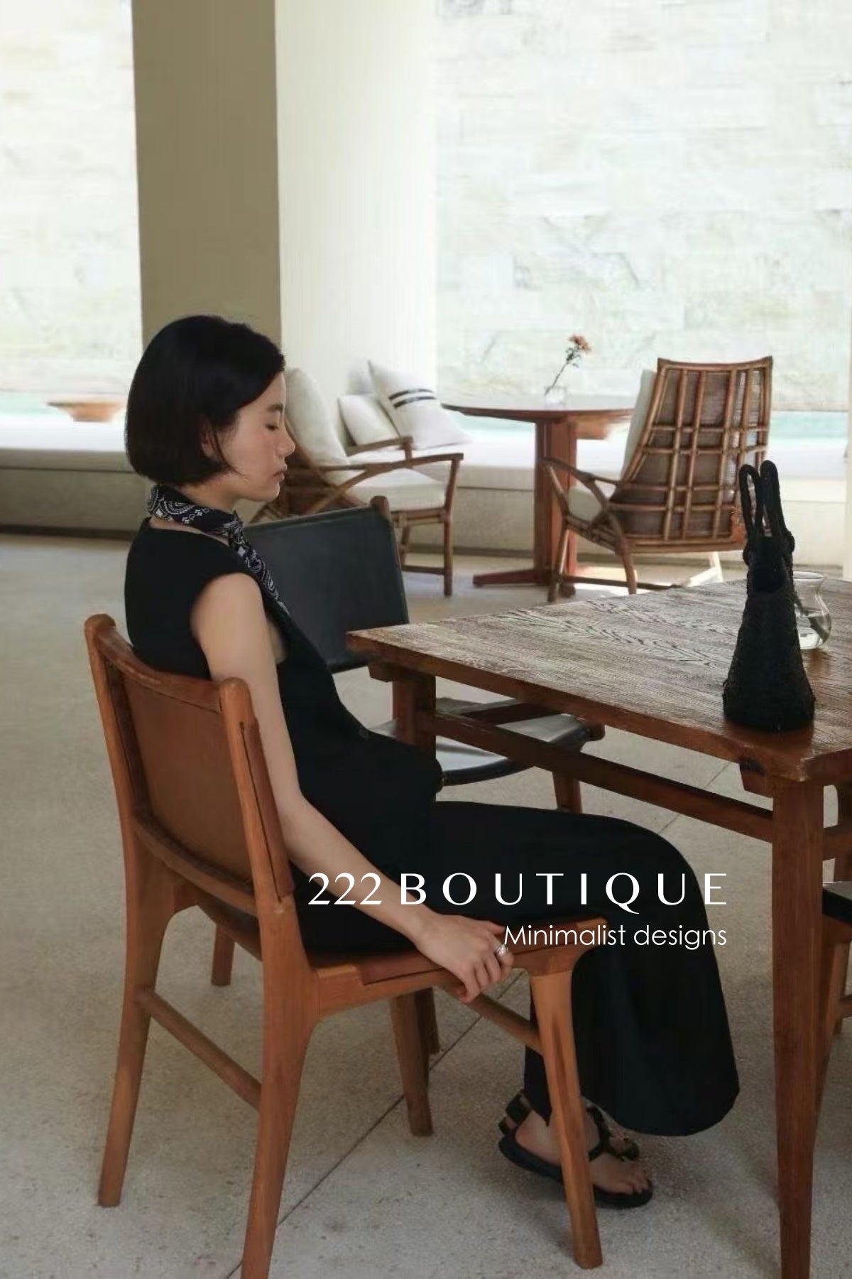 12A153 12V127 Minimal Vest and Long Skirt Set