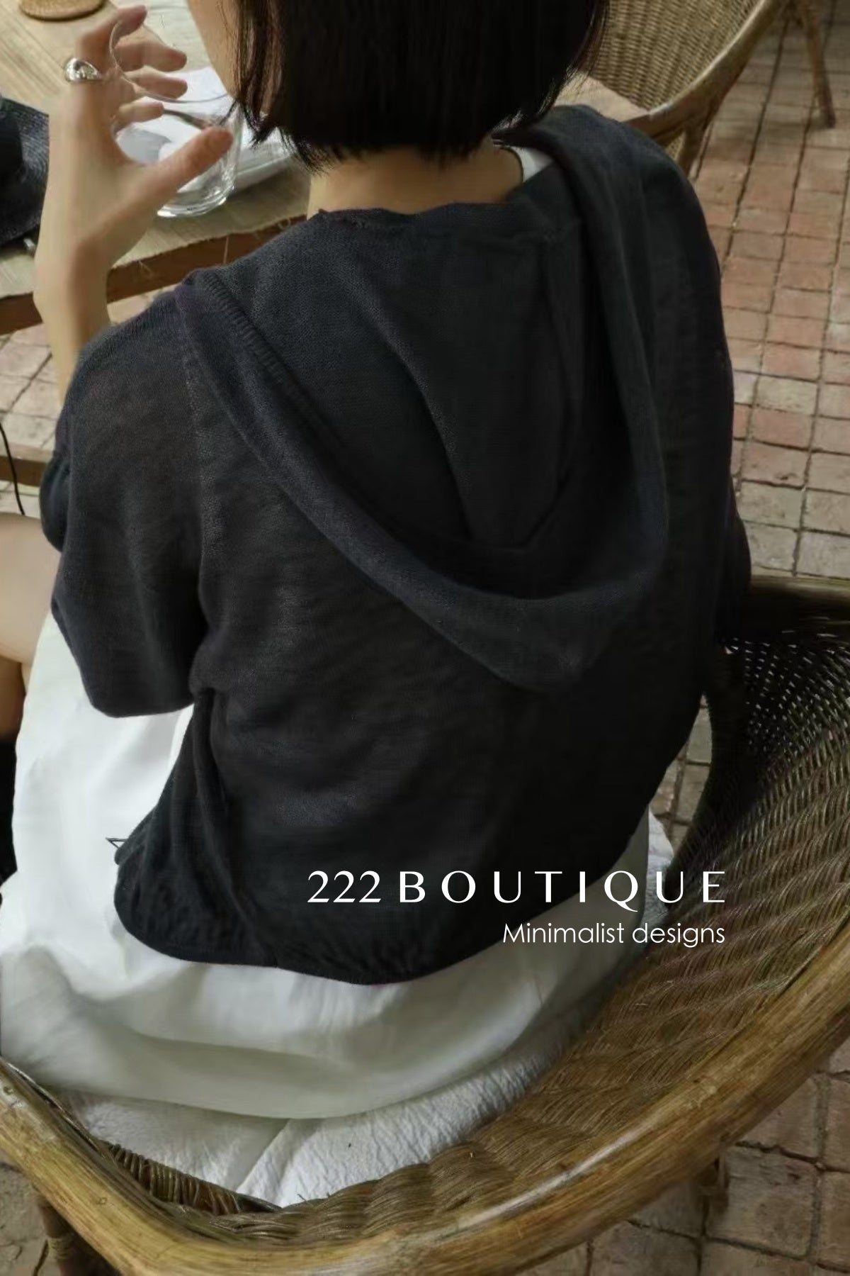 12a151- Lightweight Hooded Cardigan For Summer