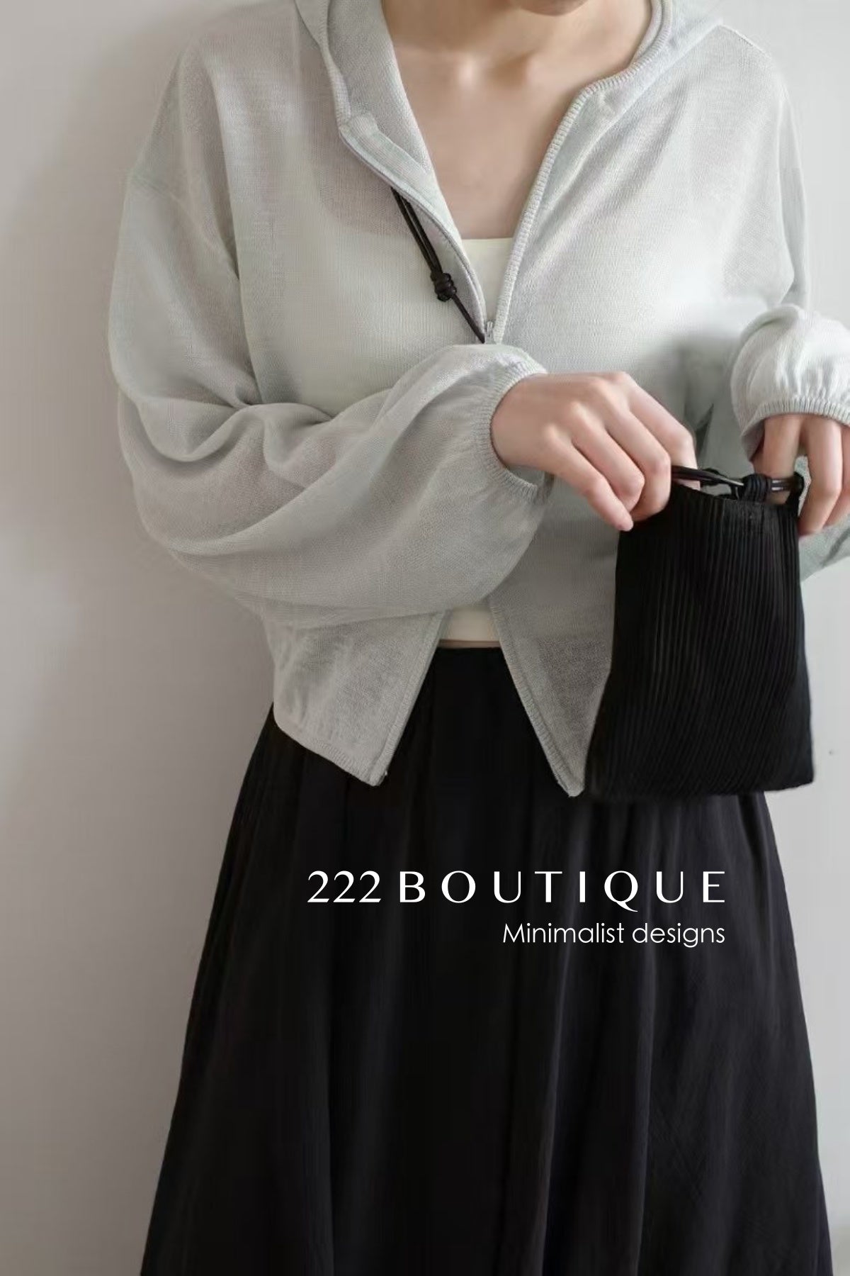 12a151- Lightweight Hooded Cardigan For Summer