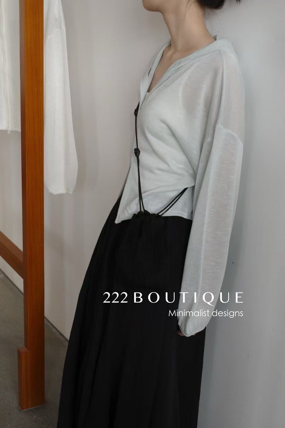 12a151- Lightweight Hooded Cardigan For Summer