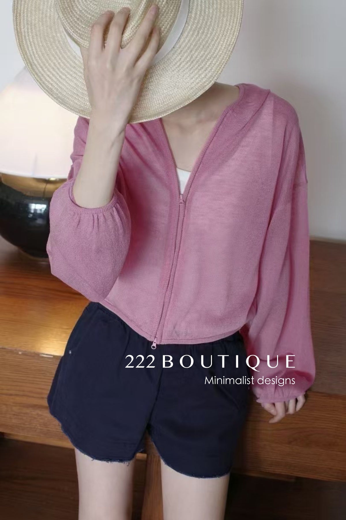 12a151- Lightweight Hooded Cardigan For Summer