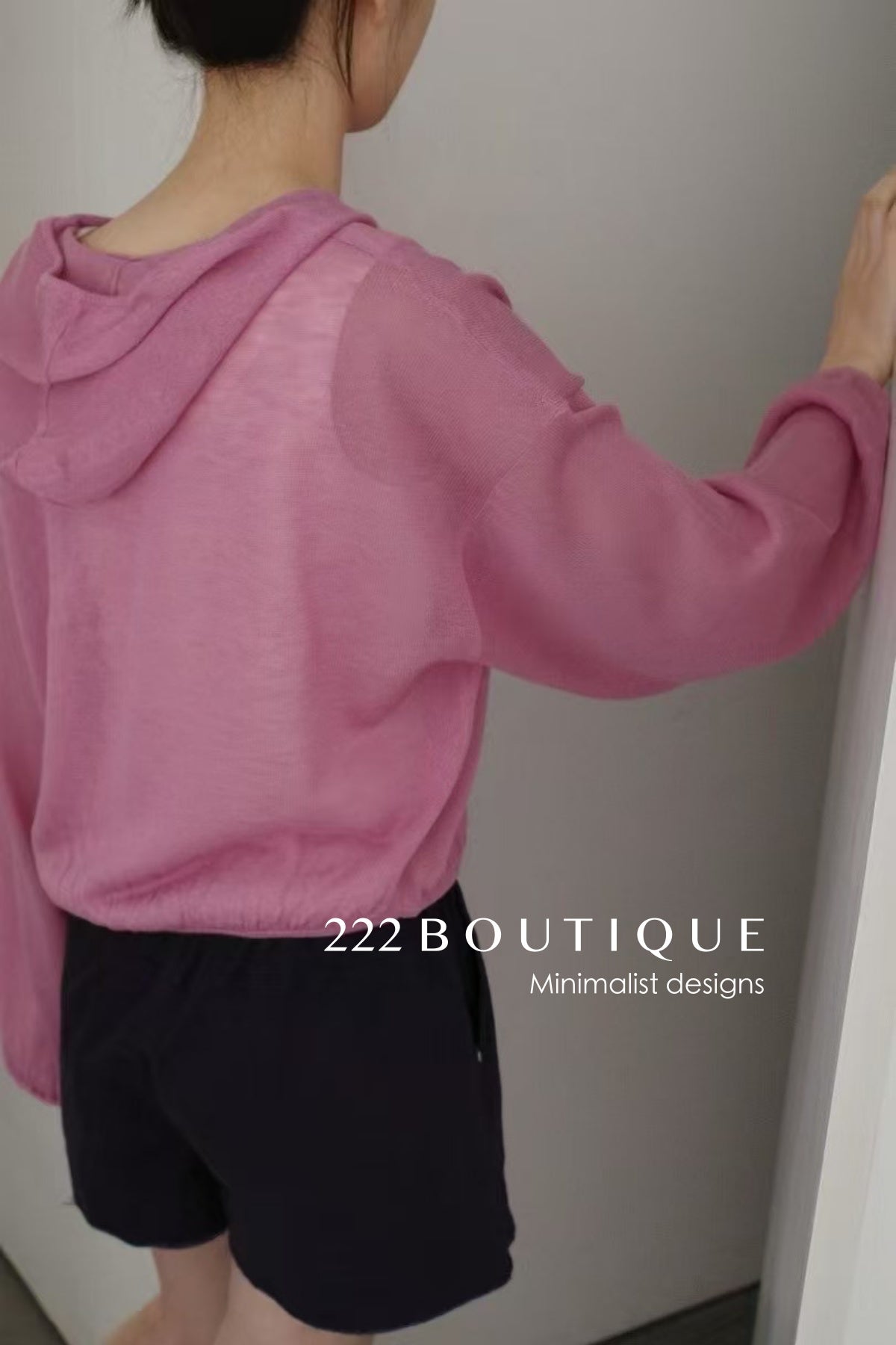 12a151- Lightweight Hooded Cardigan For Summer