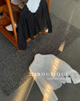 10A17 Lightweight V-neck Blouse with Lace Inserts