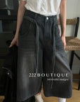 12Q56 Cropped Denim Jeans for Summer
