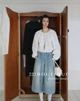 12Q56 Cropped Denim Jeans for Summer