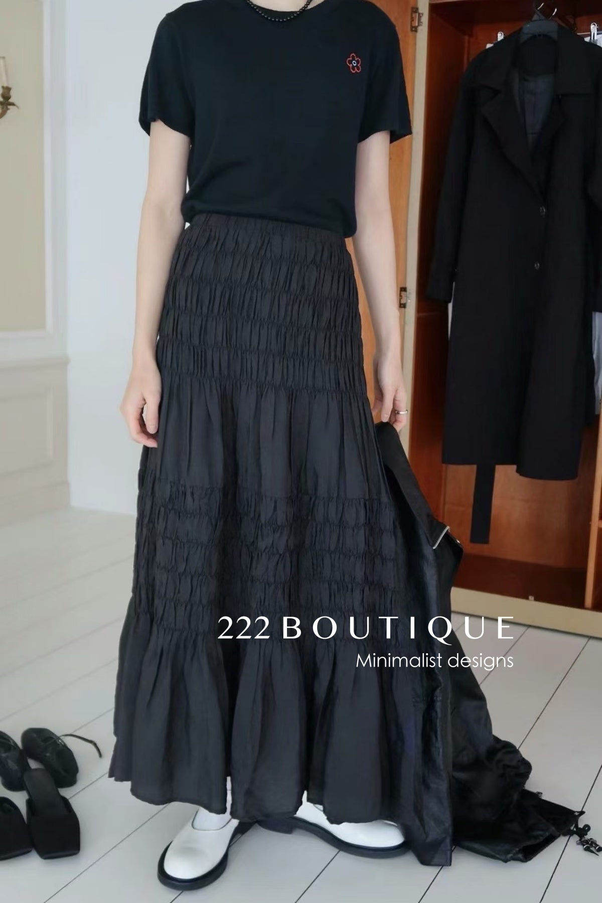 12V125 - Silk Tiered Skirt