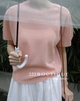 12q74 Short-sleeve knit top