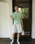 12q74 Short-sleeve knit top