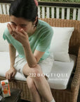 12q74 Short-sleeve knit top