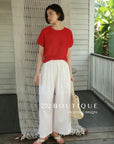 12q74 Short-sleeve knit top