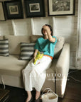12q74 Short-sleeve knit top