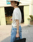 12q74 Short-sleeve knit top