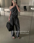 12a169 Draped Asymmetric Top – Soft Contour