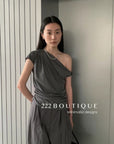 12a169 Draped Asymmetric Top – Soft Contour