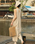 13V33 Sleeveless striped dress
