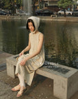 13V33 Sleeveless striped dress