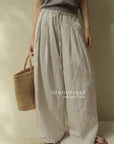 13q28 Lightweight straight-leg pants for summer