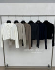 16a114 Basic cashmere-wool cardigan
