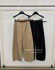 16q26 Korean khaki straight-leg trousers