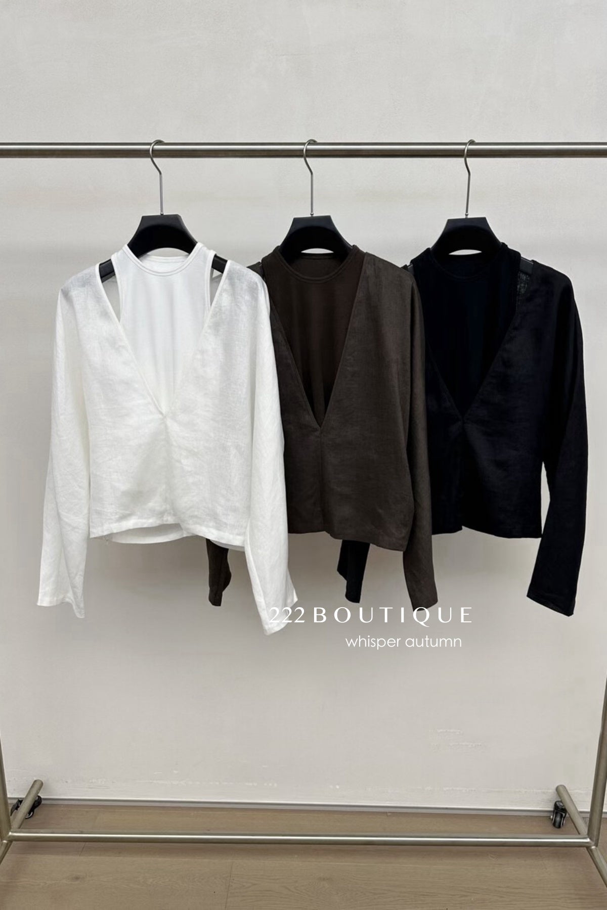 16a113 Korean layered shirt