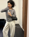 16a115 Basic layered off-shoulder top