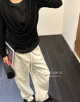 16a115 Basic layered off-shoulder top