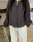 17a2 Basic short-sleeve silk-blend shirt