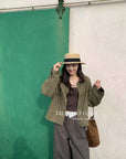 17a6 Fleece jacket with velvet collar