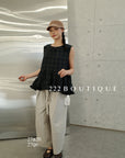 27A20 - CHECK PEPLUM TOP