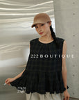 27A20 - CHECK PEPLUM TOP
