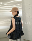 27A20 - CHECK PEPLUM TOP